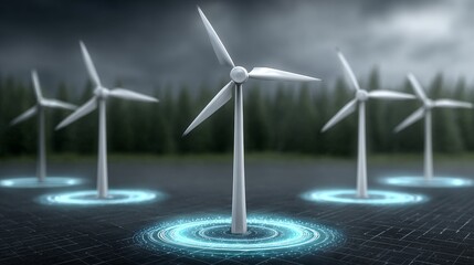 Harnessing wind energy rotating turbines illuminate clean energy future for net zero goals