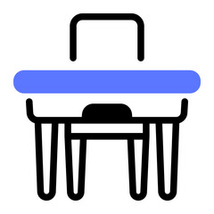This Desk icon is suitable for College, School, Education, etc.