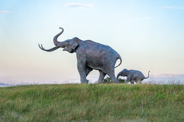 Fototapeta premium Mammoth Statue in Lubbock, Texas
