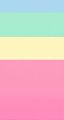 Obraz premium Pastel horizontal stripes in light blue, mint green, pale yellow, and pink