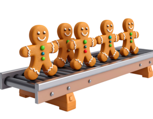 Gingerbread Men 3D Illustration