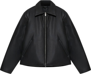 black leather jacket mockup