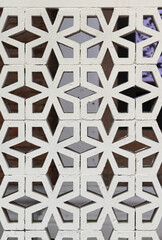 Concrete walls block in flower shape