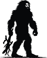 Obraz premium Strong caveman from stone age Vector Illustration isolated on a white background