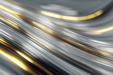Abstract metallic flowing lines