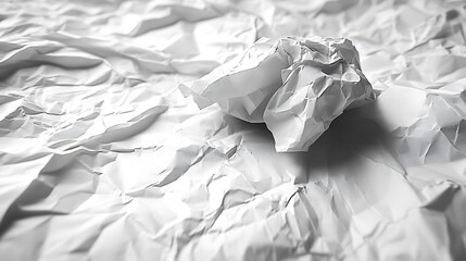 Crumpled white paper texture.