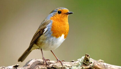 Close-up of a European Robin on Branch