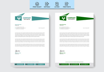 Obraz premium Modern corporate business letterhead design template