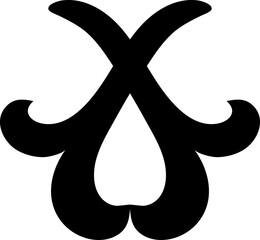 Elegant Black Textile Tile Design - Abstract Floral Motif