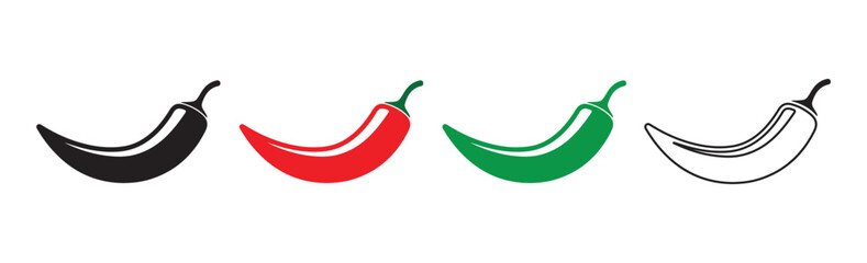 vector illustration of a red pepper icon
