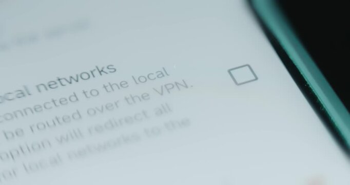 Bypass VPN for local networks setting related to VPN configuration