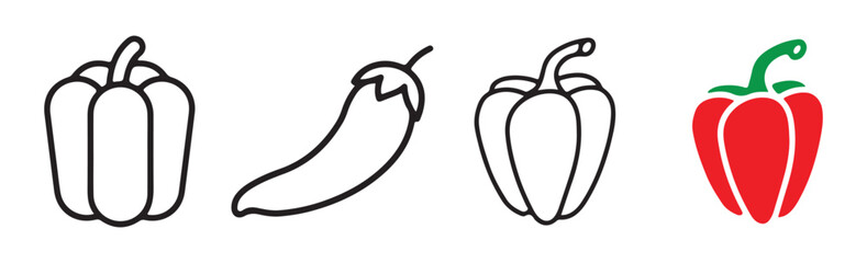 hot chili peppers vector icon