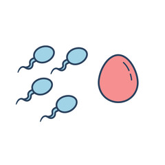 Sperm Cell Illustration with Egg
