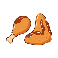 Chicken Drumsticks and Wing Illustration