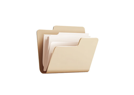 Light beige folder icon with stacked documents