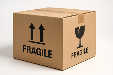 cardboard box on a white background