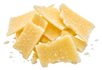 Grated parmesan (small slide) , isolated on transparent background, png