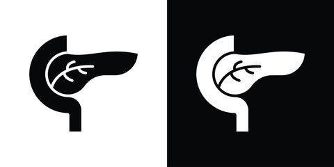 pancreas icon, simple flat style. for ui or ux designs