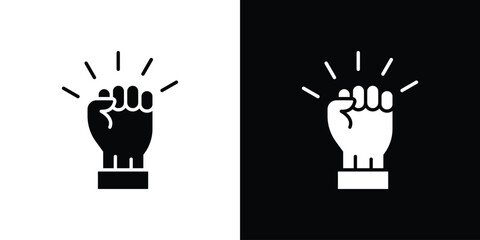 Will power icon, simple flat style. for ui or ux designs