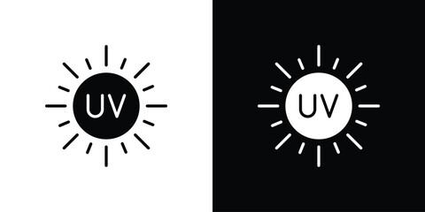 UV icon, simple flat style. for ui or ux designs
