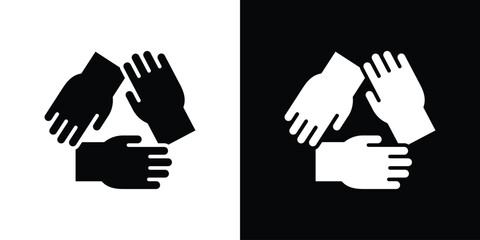 Teamwork icon, simple flat style. for ui or ux designs