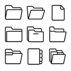 Stacked side file vector tab icon vertical tabs folder icons view