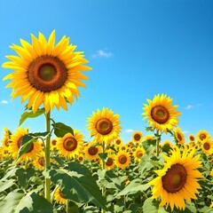 Fototapeta premium sunflowers in the field