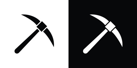 Pick axe icon, simple flat style. for ui or ux designs