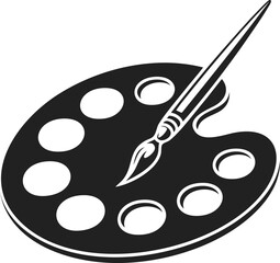 Painter's palette, artist tool, color mixing board, paint tray, creative instrument for painters