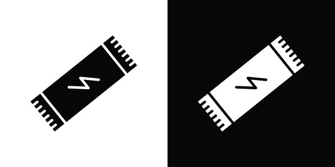 Fototapeta premium Energy bar icon, simple flat style. for ui or ux designs