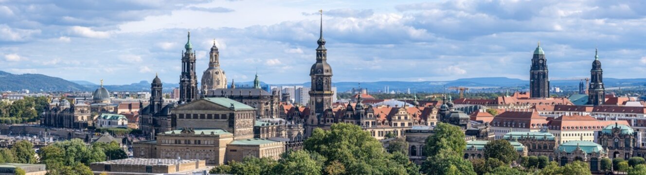 Dresden old town in summer, Saxony, Germany