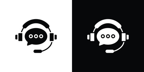 Customer support icon, simple flat style. for ui or ux designs