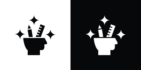 Creativity icon, simple flat style. for ui or ux designs