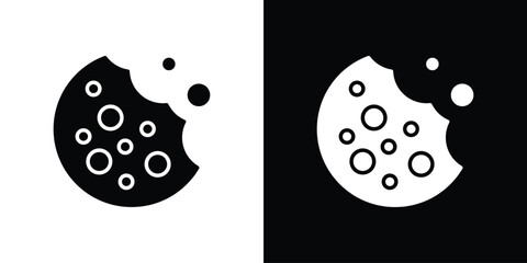 Cookie icon, simple flat style. for ui or ux designs