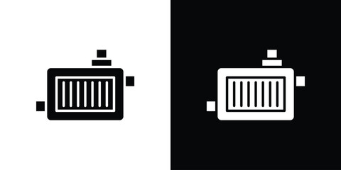 car radiator icon, simple flat style. for ui or ux designs