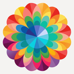 Fototapeta premium Abstract design composed of colorful shapes vector illustration 