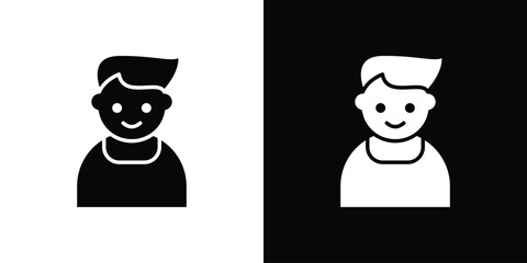 Baby boy icon, simple flat style. for ui or ux designs