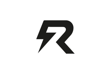 Obraz premium Creative R Monogram Logo Concept