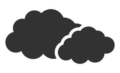 Dark Cloud Icon for Weather Forecast Apps and Design Projects with Simple Shape and Minimalist Style perfect for Digital Platforms