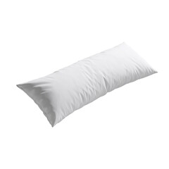 Soft, elongated white body pillow designed to provide full-body support for comfort, sleep, or pregnancy rest.
