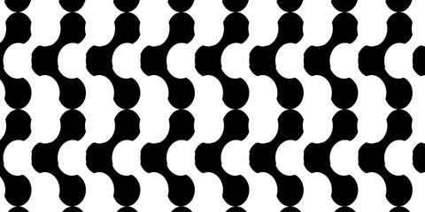 Metaballs Seamless Pattern geometric wallpaper vector design. Black elements on a white background. Abstract background color metaballs modern texture.