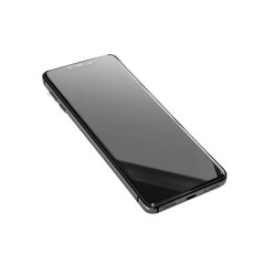 Black Smartphone Mockup on Transparent Background