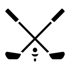 Golf Club Vector Glyph Icon Design