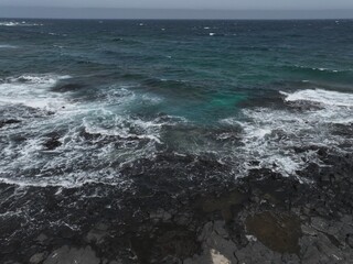 beautiful landscape of the valley of the negev desert in the north of Fuerteventura