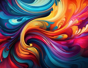colorful abstract swirls create a captivating visual flow