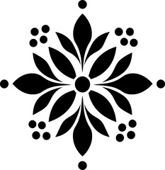 Symmetrical Ornamental Vector Motif &ndash; Transparent Decorative Design