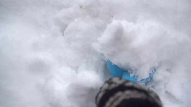 a beautifully snowy day featuring a bright blue