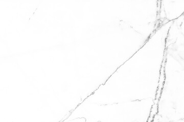 White marble texture background. High contrast abstract stone with dramatic gray vein.