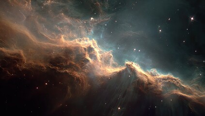 Obraz premium Cosmic nebulae, swirling hues