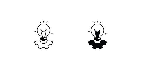 Idea  set icon with white background vector stock illustration